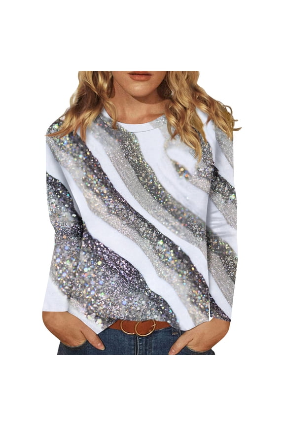 Petite Tops for Women Long Sleeve Cotton Shirts for Women Round Neck Long Sleeve Tops for Women Floral Blouses Tunic Tops for Women