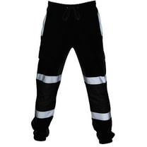 BDPORKAS Safety Pants for Men Reflective High Visibility Cargo Pants Multiple Pockets Hi-Vis Workwear Work Trousers