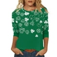 Bdporkas Saint Patricks Day Shirts Women 3 4 Sleeve Tops For Women