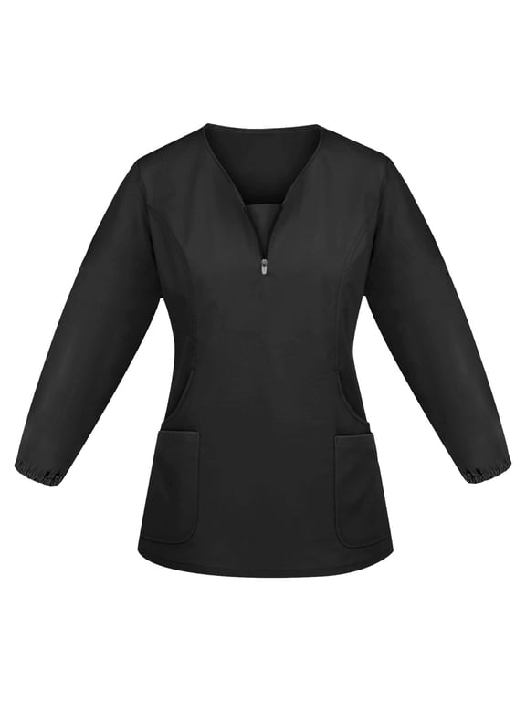 Scrub Tops Women Medical Scrubs Plus Size Stretch V Neck Long Sleeve Blouse Shirt Workwear Working Uniform
