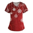 thumbnail image 1 of BDPORKAS Scrub Tops for Women Christmas Scrub Tops T Shirt V Neck T Shirts for Women, 1 of 3