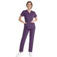 thumbnail image 1 of BDPORKAS Scrubs for Women Scrub Set Jogger Pant and Comfort Stretch V-Neck Top with Pockets Easy Care Uniforms, 1 of 5