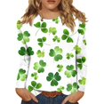 thumbnail image 1 of BDPORKAS St Patricks Day Shirt Women Lucky Irish Shamrock Long Sleeve Paddy's Day T-Shirts Graphic Tees Cute Tops, 1 of 5