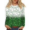 thumbnail image 1 of BDPORKAS St Patricks Day Shirts Women Lucky Irish Shamrock Long Sleeve Paddy's Day T-Shirts Graphic Tee Tops, 1 of 5