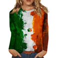 thumbnail image 1 of BDPORKAS St Patricks Day Shirts Women Lucky Irish Shamrock Long Sleeve Paddy's Day T-Shirts Graphic Tee Tops, 1 of 5