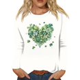 thumbnail image 1 of BDPORKAS St Patricks Day Shirts Women Lucky Irish Shamrock Long Sleeve Paddy's Day T-Shirts Graphic Tee Tops, 1 of 5