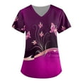 BDPORKAS Stylish Flower Printed Nursing Scrubs for Women Cute Scrub ...