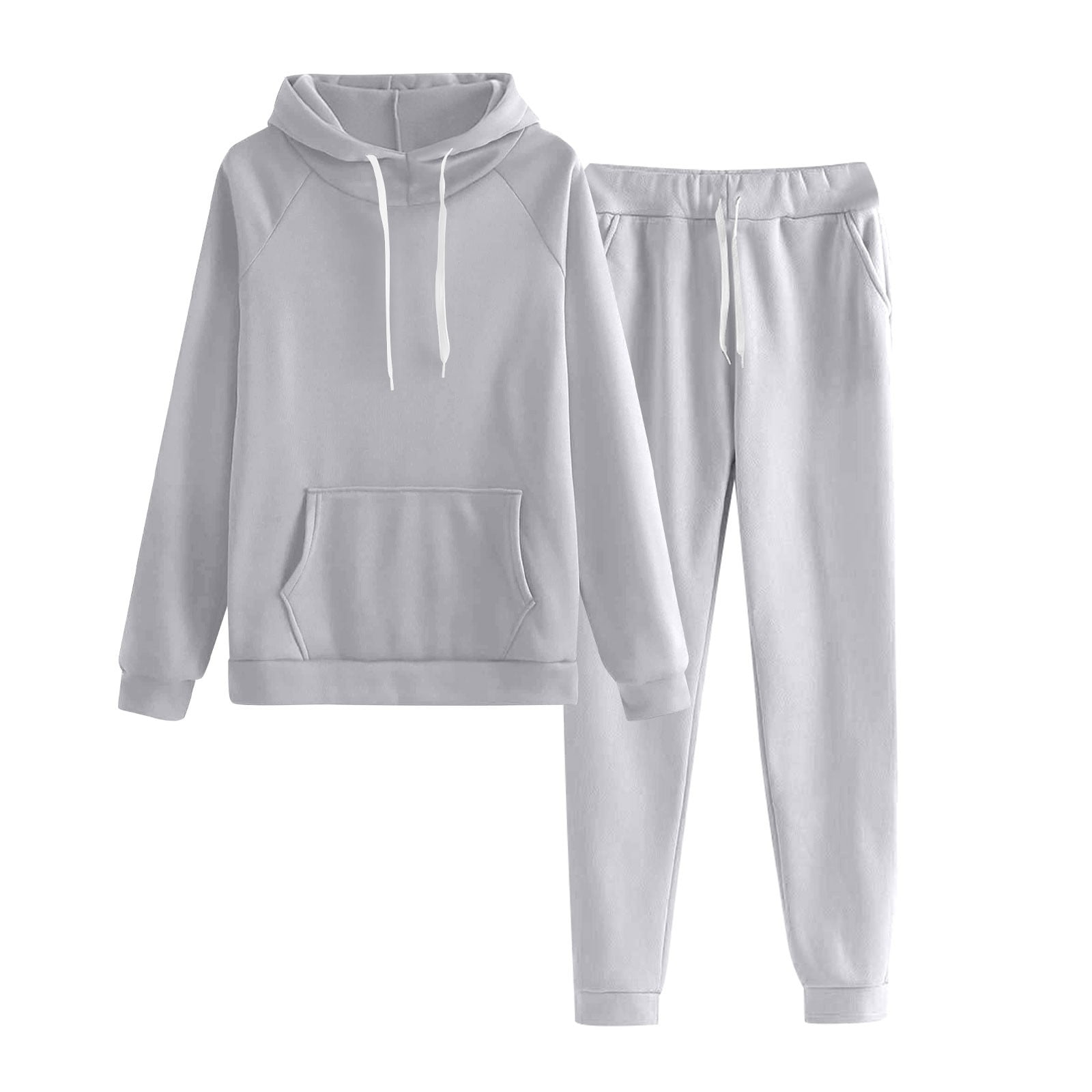 Tenue De Sport Femme 2 Pièces Ensemble Jogging – Hoodie + Pantalon Oversize Fitness & Casual
