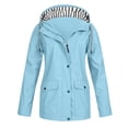thumbnail image 1 of BDPORKAS Women's Rain Jackets Waterproof Raincoats with Hood Lightweight Windbreaker Jacket for Travel Hiking Running, 1 of 4