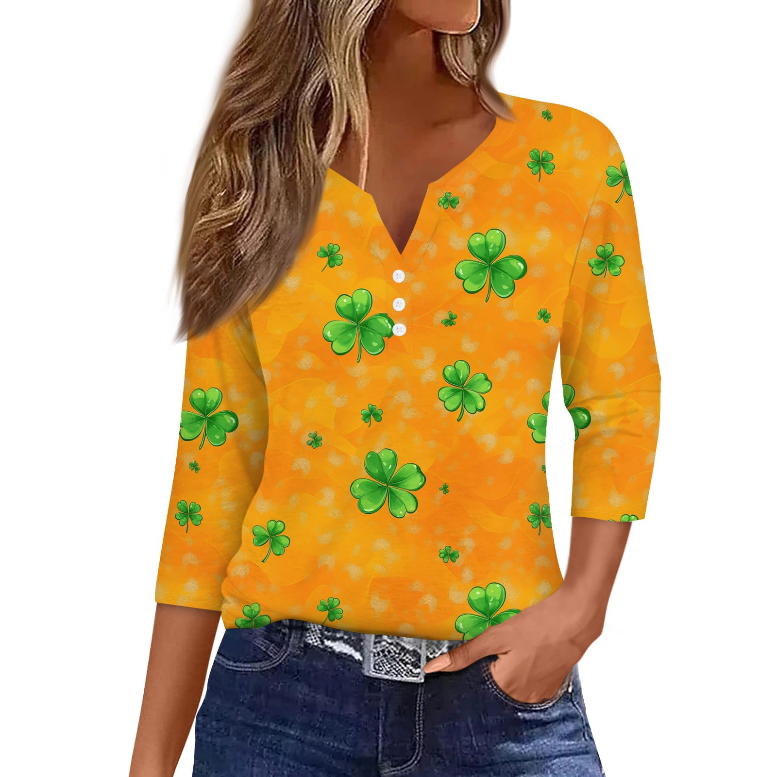 BDPORKAS Womens Clothes Trendy Fall 2025 St. Patrick's Day 3/4 Length