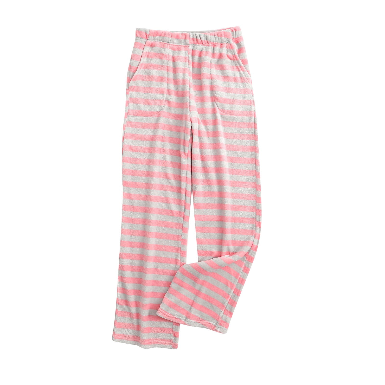 BDPORKAS Womens Flannel Striped Pajama Pants Soft Warm Fuzzy Pajama
