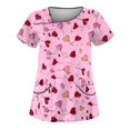 BDPORKAS Womens Scrub Tops Plus Size Stretchy Working Nurse Uniforms V ...