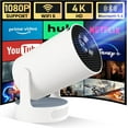 thumbnail image 1 of BDQ HY300 Mini 4K Portable Smart Projector with WiFi 6 & Bluetooth, Auto Keystone, 180°Rotation, Android 11 Wireless Home Theater Projector for Bedroom, 1 of 12