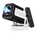 thumbnail image 1 of BDQ Mini Portable Projector, Support 4K 1080P with Dual-Band WIFI6 5G Wireless 5.0 Bluetooth Android 13, 180° Rotatable, Auto Keystone Correction, 35"-130" Screen Video Projector, 1 of 10