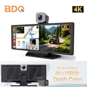 BDQ Portable CarPlay Screen for Car 10.26" HD IPS Touchscreen with 4K Dash Cam Front and Rear, 1080P Backup Camera Wireless Carplay & Android Auto Car Audio Receivers