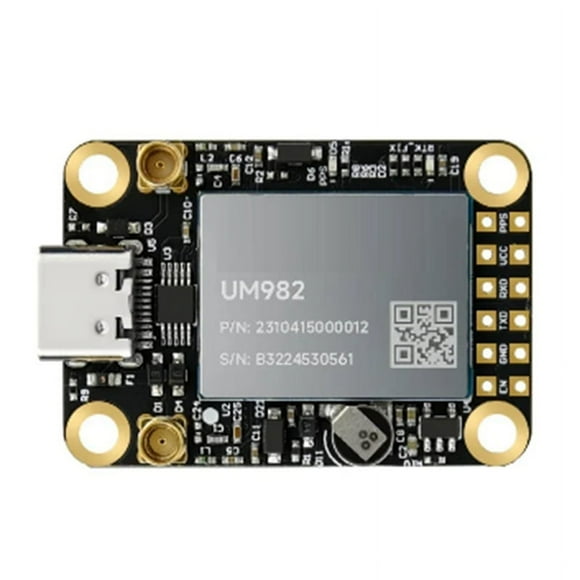 BDS/GNSS High Precision Positioning Orientation Module GPS-RTK Differential Relative ZED-F9P Positioning RTK-982 Module,1 * Positioning Module,Black