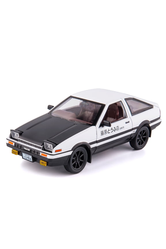 1/24 Toyota AE86 Initial D Model Car, Zinc Alloy Pull Back Toy Car with Sound and Light for Kids Boy Girl Gift