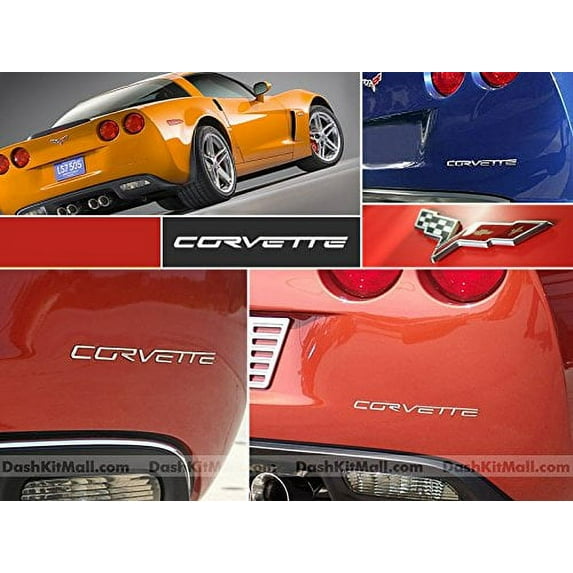 BDTrims | Bumper or Dashboard Plastic Letters Inserts fits 2005+ Corvette C6 Models (Chrome)