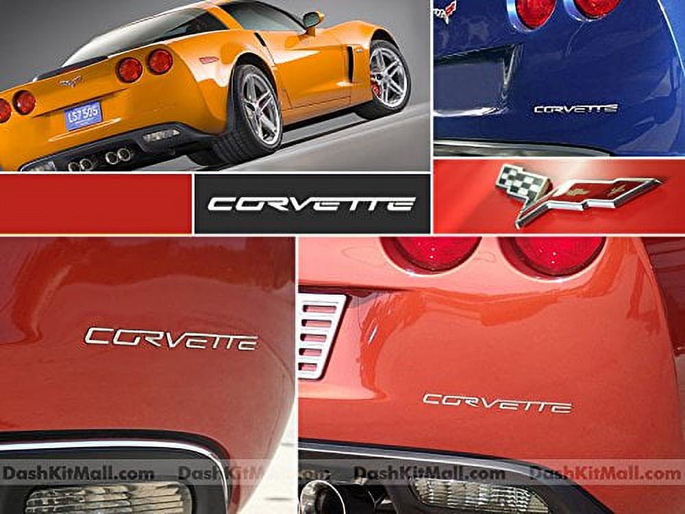 Genuine Chrome Plastic Dash Lettering For C5 Corvette (1997-2004) – Base & Z06, Not Vinyl