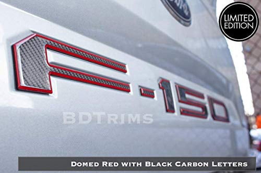 BDTrims | Domed Raised Tailgate Letters Inserts Fits 2018 2019 F-150 ...