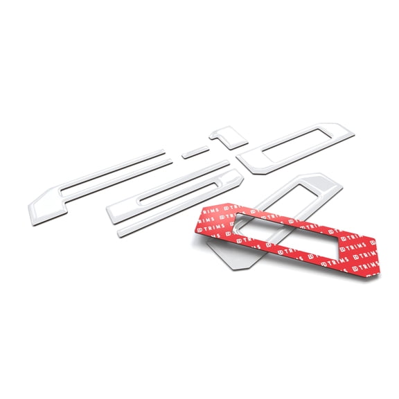 BDTrims | Domed Raised Tailgate Letters Inserts fits 2018 2019 F-150 Models (White)