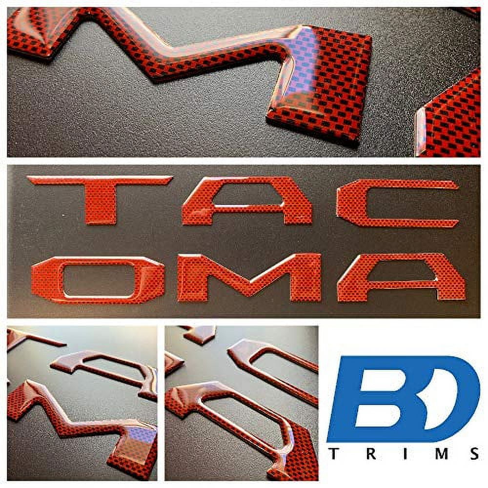 BDTrims | Domed Tailgate Letters Inserts Fits 2016-2019 Tacoma Models ...