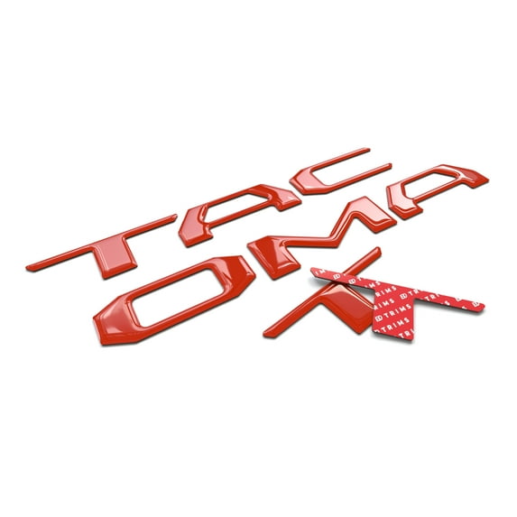 BDTrims | Domed Tailgate Letters Inserts fits 2016-2019 Tacoma Models (Red)