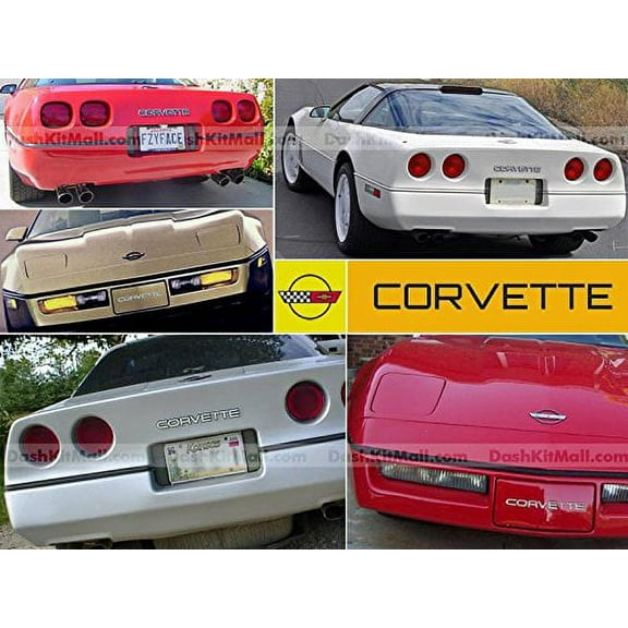 BDTrims | Front & Rear Plastic Letters Inserts for 1984-1990 Corvette C4 Models (Chrome)