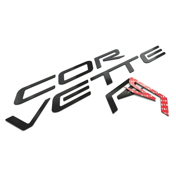BDTrims | Front and Rear Plastic Letters Inserts Set fits 1997-2004 Corvette C5 Models (Black)