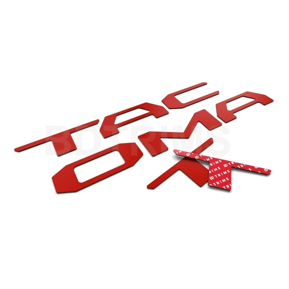 BDTrims Glove Box Raised Letters Compatible with 2016-2020 Tacoma Models (Red)