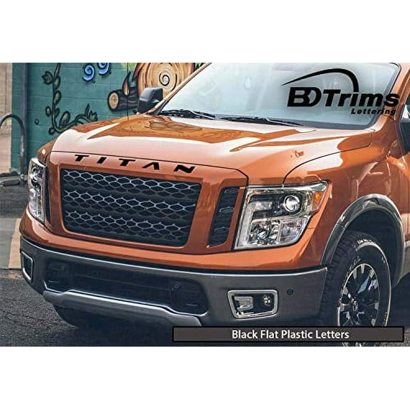 BDTrims | Grille Plastic Letters Inserts fits Nissan Titan Models (Matte Black)