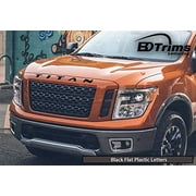 BDTrims | Grille Plastic Letters Inserts fits Nissan Titan Models Matte Black