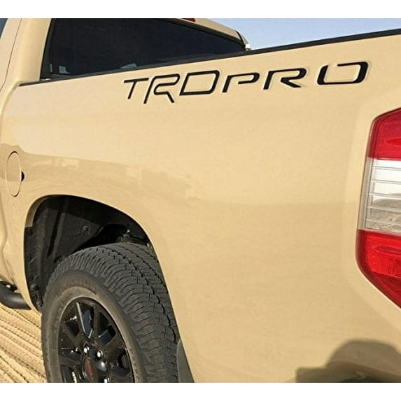 BDTrims | Letters Inserts fits TRD Pro Truck Bed 2014-2019 Tundra Models - Both Sides (Glossy Black)