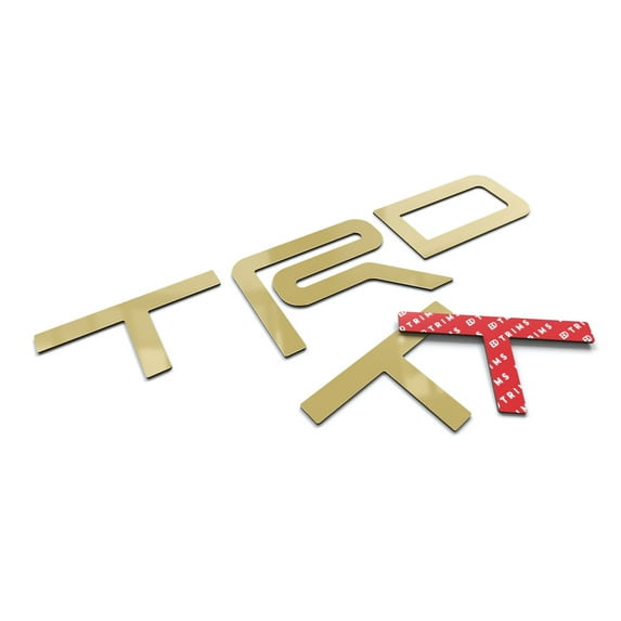 BDTrims Raised Plastic Letters Compatible with TRD Skid Plate 2016-2020 Tacoma and 2019-2020 4Runner Models (Gold)