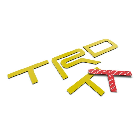 BDTrims Raised Plastic Letters Compatible with TRD Skid Plate 2016-2020 Tacoma and 2019-2020 4Runner Models (Yellow)
