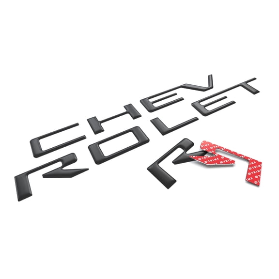 BDTrims Tailgate 3D Domed Raised Letters Compatible with 2019-2024 Silverado Models (Matte Black)