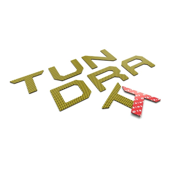 BDTrims | Tailgate Plastic Letters Inserts fits 2014-2021 Tundra Models (Yellow Carbon)