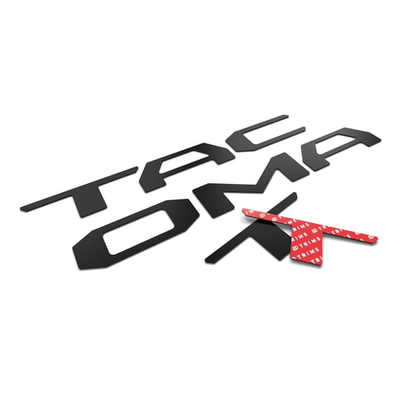 BDTrims | Tailgate Plastic Letters Inserts fits 2016-2023 Tacoma Models (Matte Black)