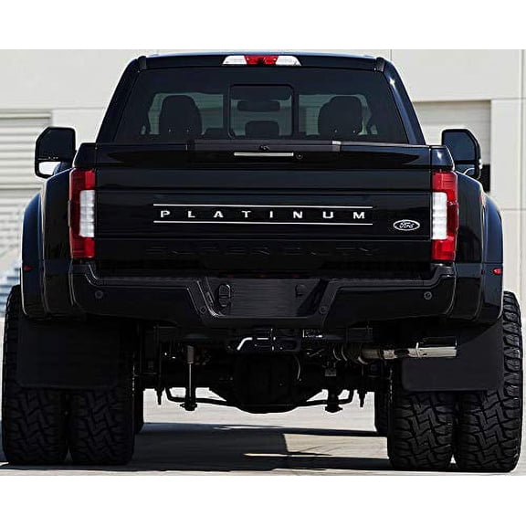 BDTrims | Tailgate Plastic Letters & Stripes Set fits 2017-2019 Platinum F-250, F-350, F-450, F-550 Models (White)