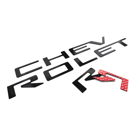BDTrims Tailgate Raised Letters Compatible with 2019-2024 Silverado Models (Carbon)