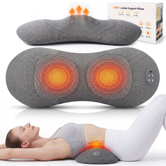 BDUN Electric Back Massager, 3-in-1 Back Massager with Heat, Vibration and Traction for Deep Tissue Muscle Relaxation, Neck, Shoulders and Lower Back