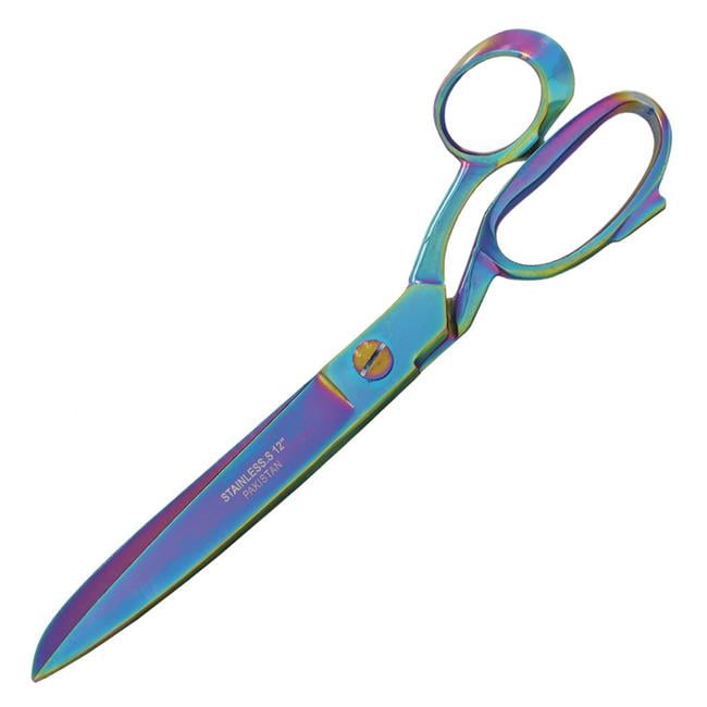 Bdeals 751-12 12 in. Dressmaking Fabric Shears Tailors Sewing Scissors - Multi Color