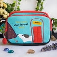 thumbnail image 1 of BE-26-BLUE 7.1 x 5.3 x 3.7 in. Hanging Around - Embroidered Applique Swingpack Bag Purse  Wallet Bag & Shoulder Bag, 1 of 1