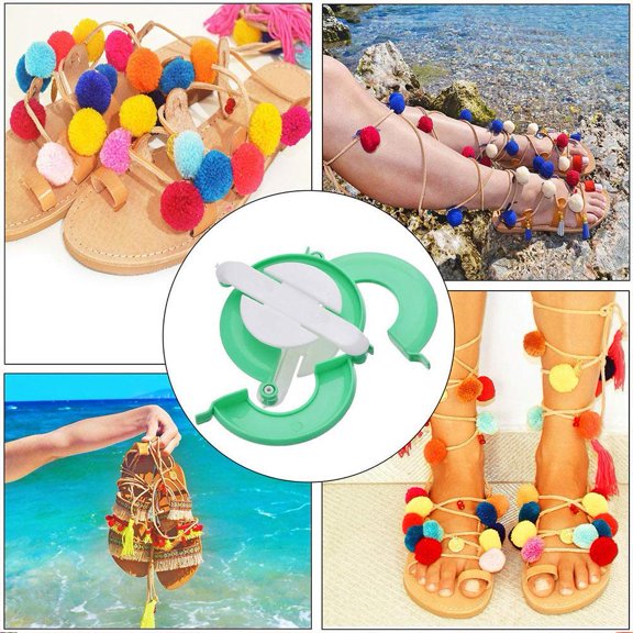 BE 4 Size /Set Pom-Pom Pom Maker Fluff Balleaver Needle Knitting DIY Tool Hot R7D6