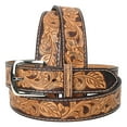 thumbnail image 1 of BE BAR H EQUINE Western Genuine Leather Men And Women Belt Floral, 1 of 4