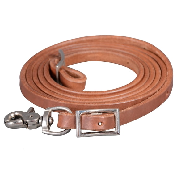 BE BAR H EQUINE Western Leather Horse Rein With Adjustable Buckle Medium Brown