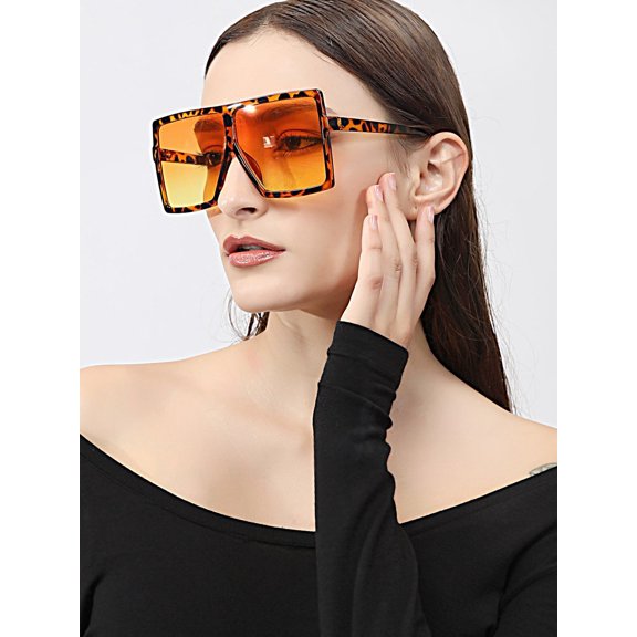 BE CHIC NEW YORK, Tortoise Stylish Flat Top Sunglasses