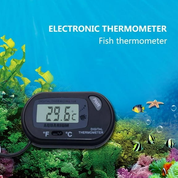 BE LCD Digital Thermometer Aquarium Fish Tank Vivarium probe Water Nice Marine X6Z1