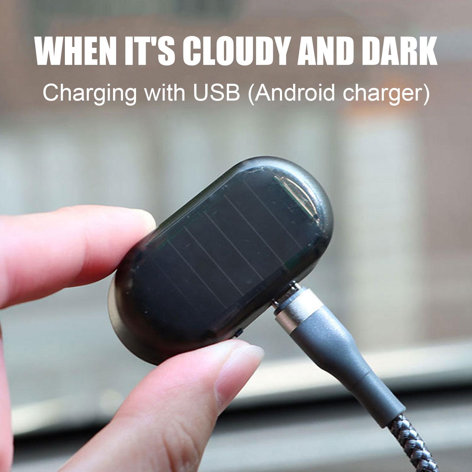 BE LED Solar Car Dummy Alarm Warning Stimulated Antitheft Light