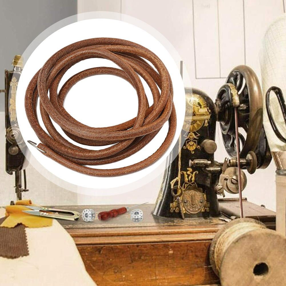 Norme Leather Treadle Belt For Sewing Machine - 183 Cm (72") Long, 3/16" Diameter, With Hook, Fits Singer/Jones